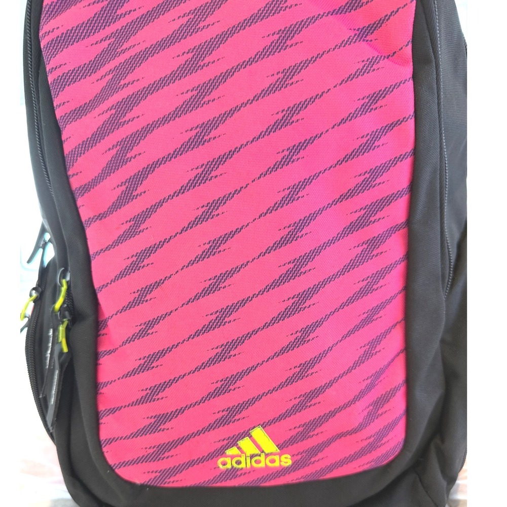 Adidas Ultraride Backpack Pink Black Zebra Laptop Bag Athletic School Travel - Picture 7 of 12